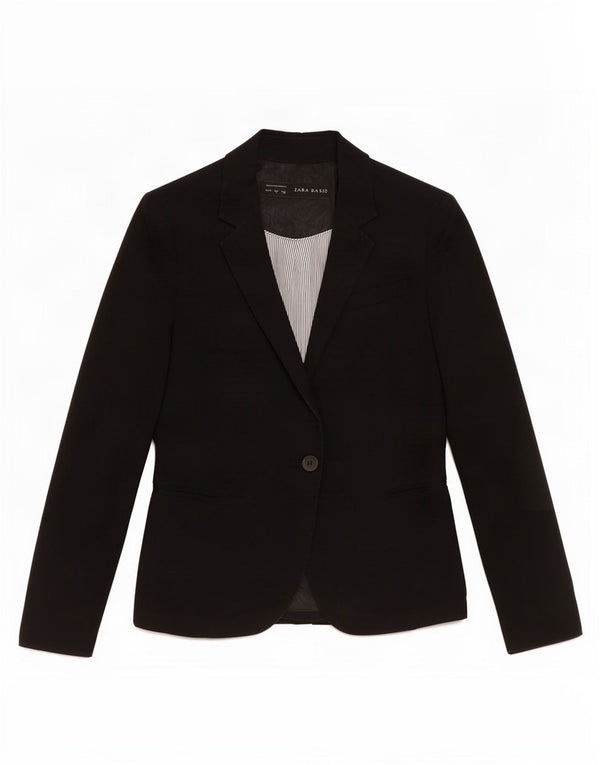 Zara Dame 1 Knap Blazer Jacket UK 14 Large Sort