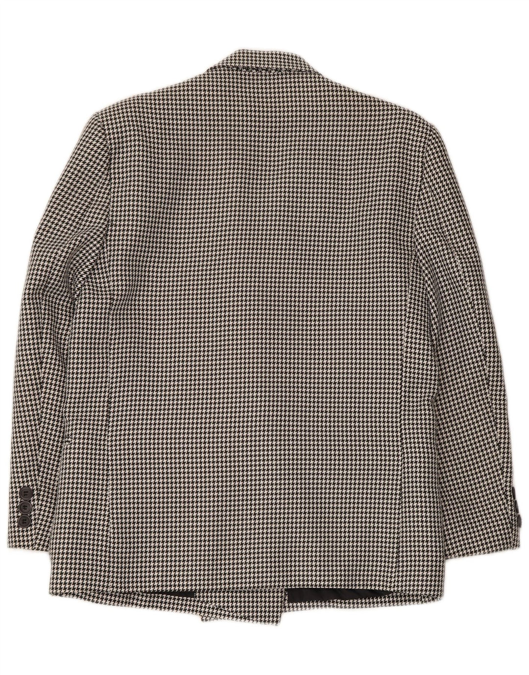KLASSISK Dame Dobbeltradet Blazer Jacket UK 14 Large Black Houndstooth