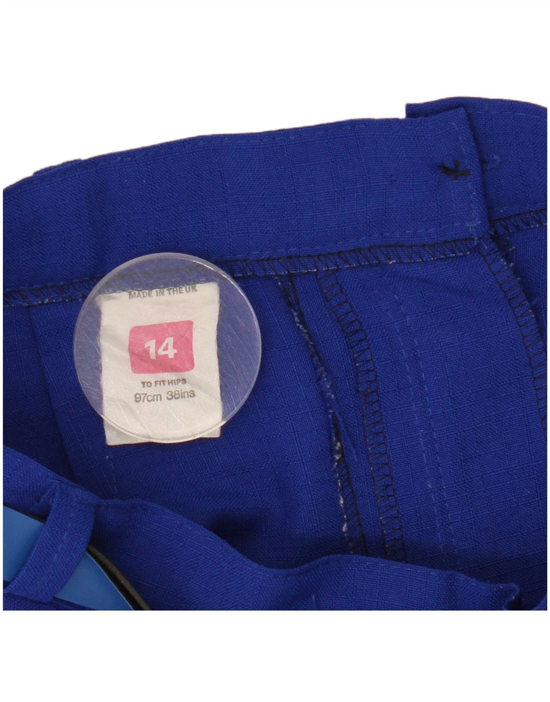 Vintage plisseret nederdel til kvinder UK 14 Medium W28 Blue Polyester