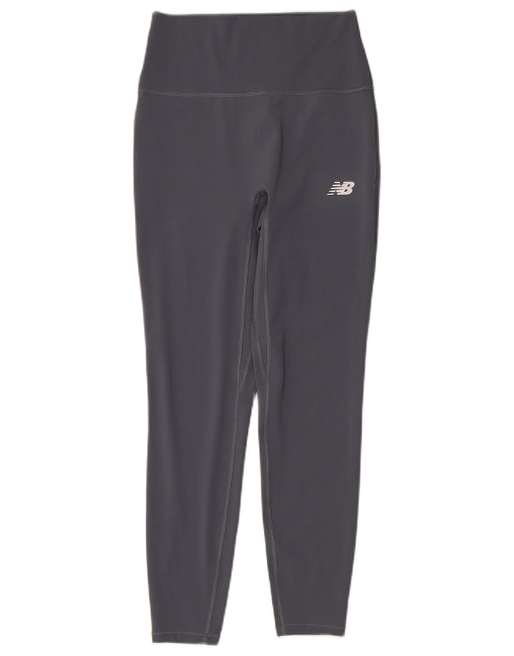 New Balance Dame Leggings UK 14 Medium Grey Polyester