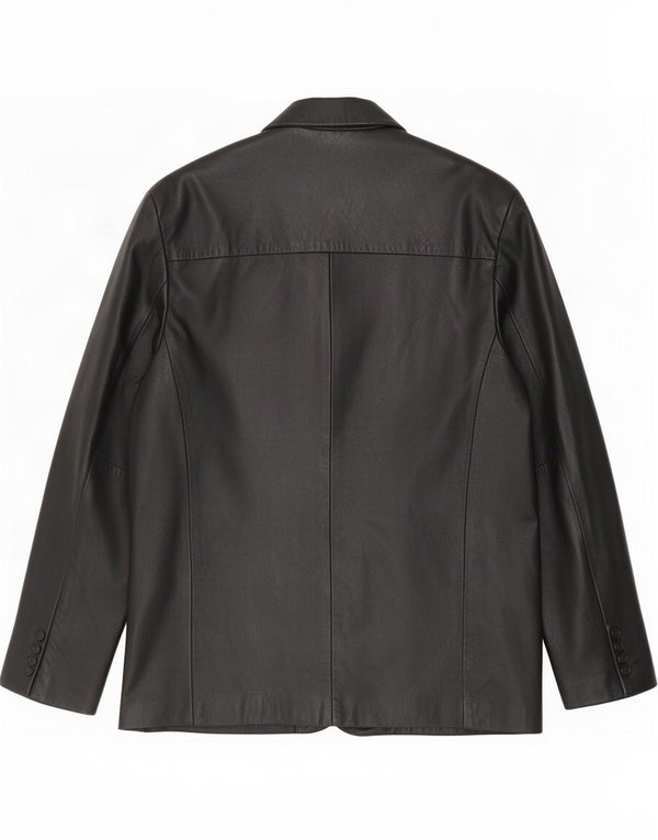 MDK Herre 3-knaps læderblazerjakke UK 38 Medium Sort