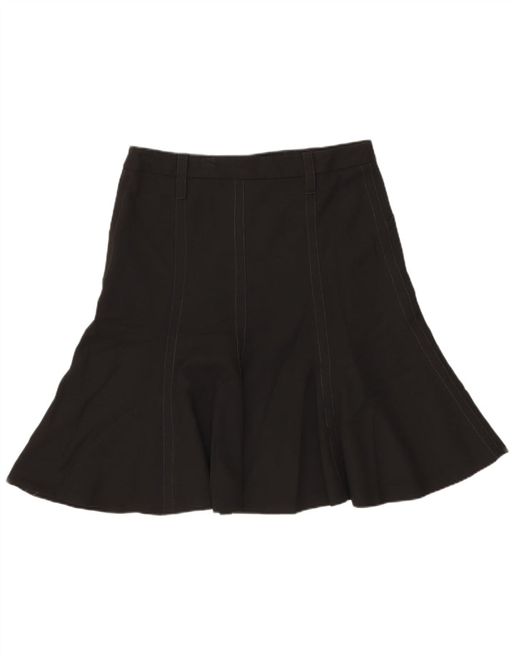 Zara Dame A-Line nederdel EU 42 Large W32 Black Rayon