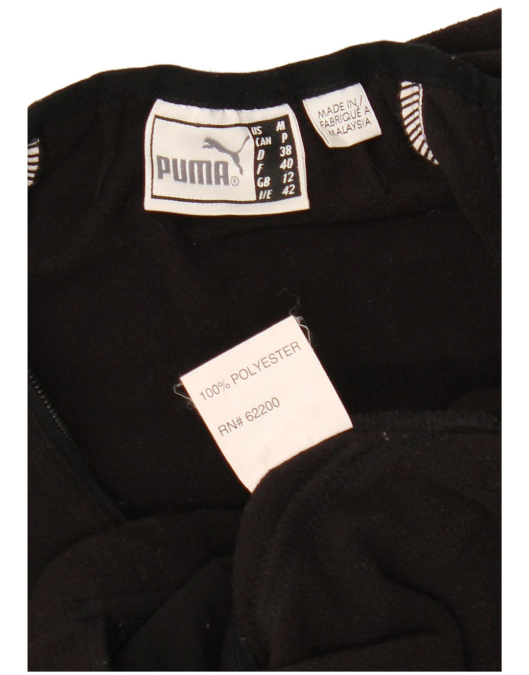 Puma Fleecejakke til kvinder UK 12 Medium Sort Polyester