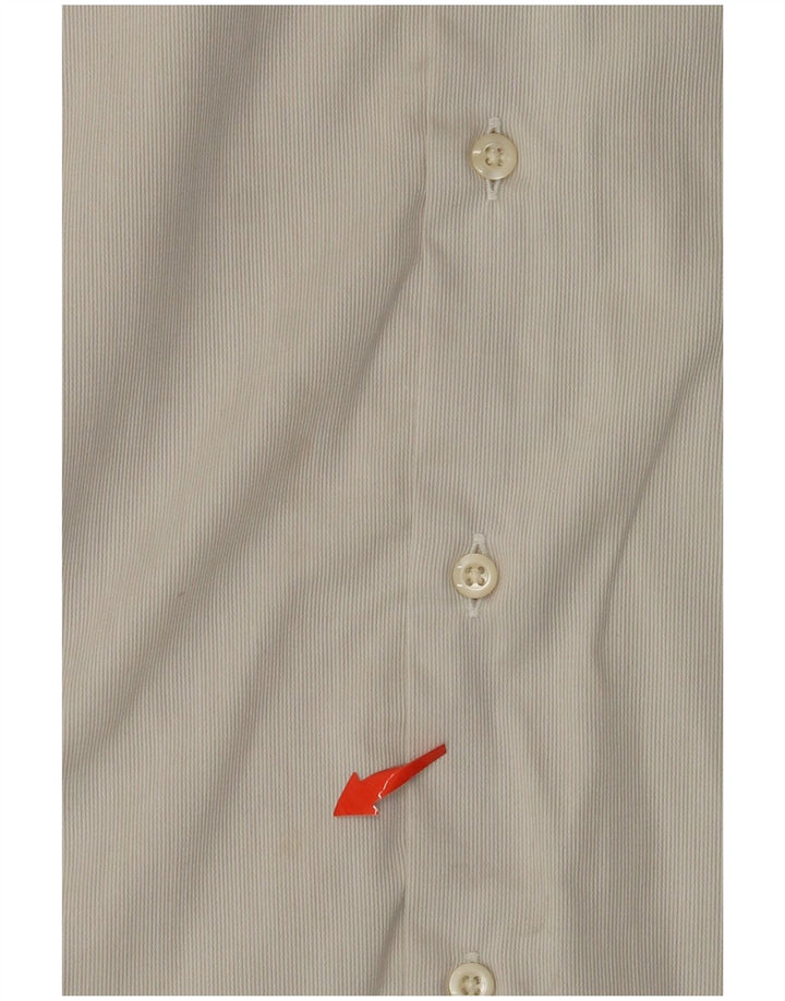 HUGO BOSS Herreskjorte str. 43 17 XL Off White Pinstripe