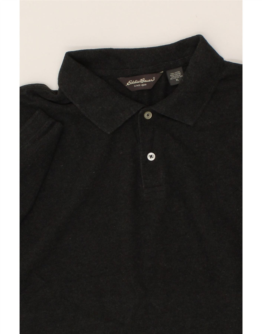 EDDIE BAUER Mens Polo Shirt XL Grey Cotton Vintage Eddie Bauer and Second-Hand Eddie Bauer from Messina Hembry 