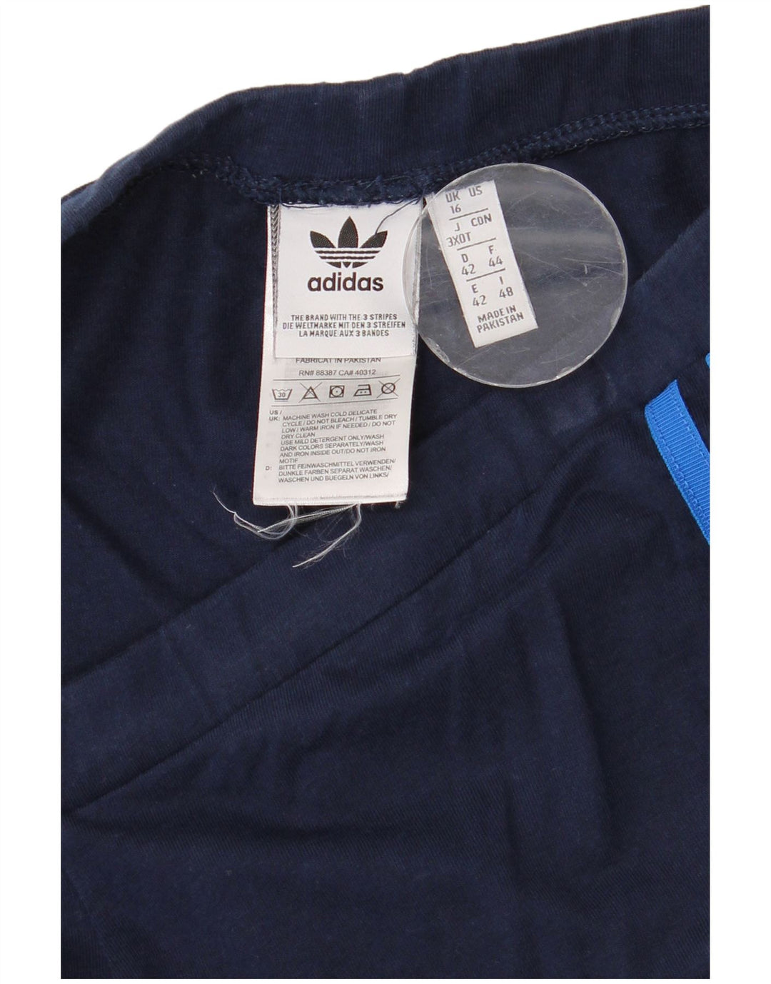 Adidas Dame Leggings UK 16 Large Navy Blue Bomuld