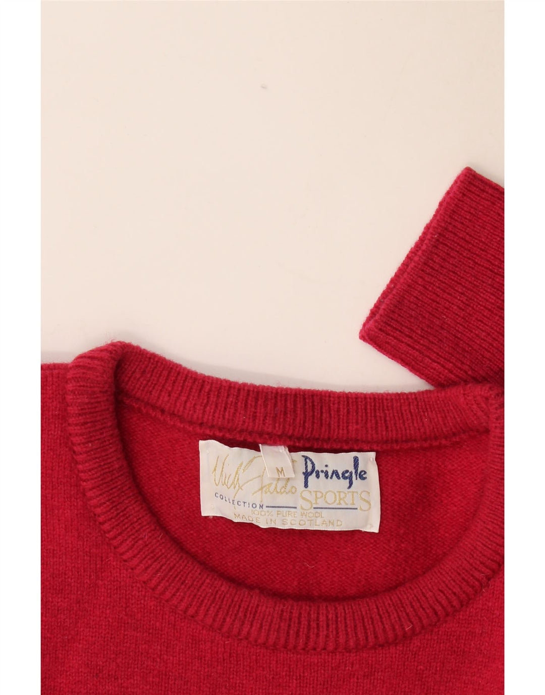 Pringle Herre Nick Faldo Collection Crew Neck Jumper Sweater Medium Rød