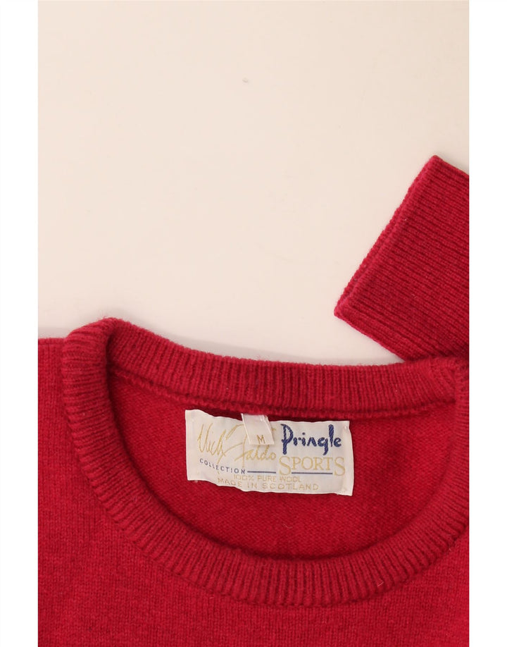 Pringle Herre Nick Faldo Collection Crew Neck Jumper Sweater Medium Rød