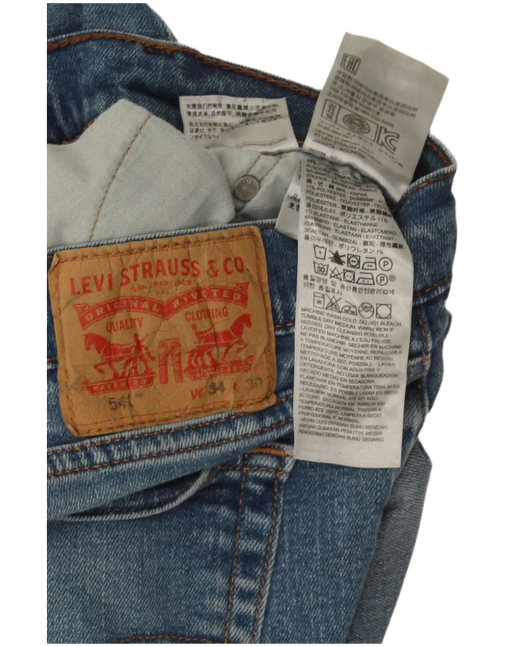 Levi's Herre 541 Straight Jeans W34 L30 Blå Bomuld
