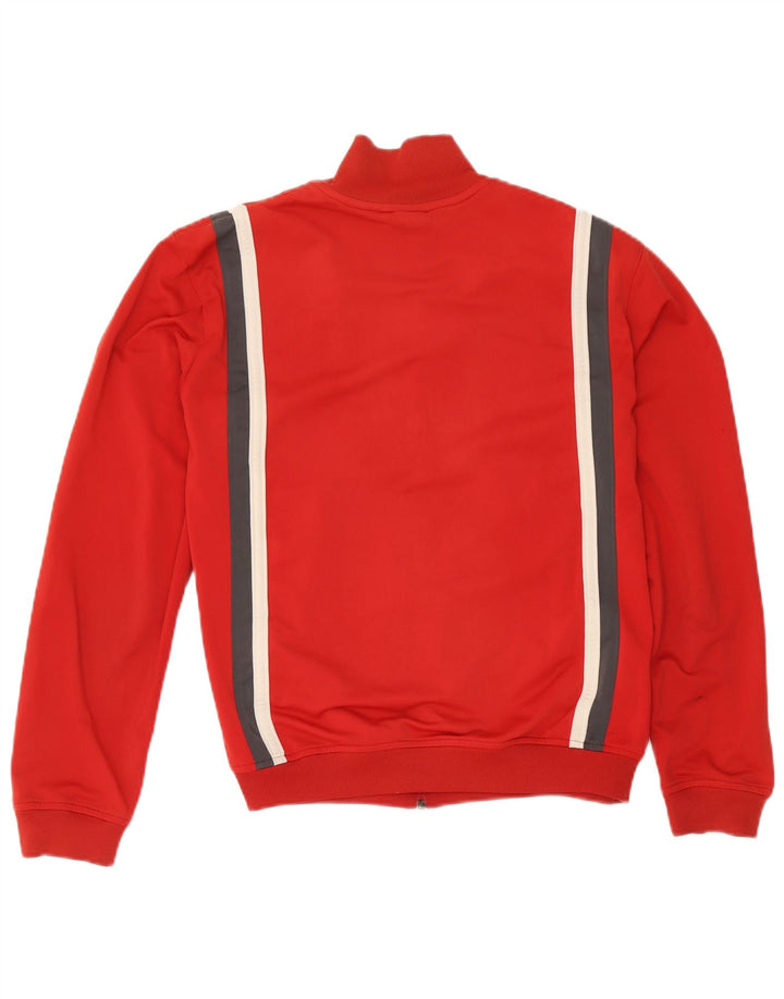 Nike Træningsdragt til mænd, topjakke UK 38/40 Medium Rød Colourblock Polyester