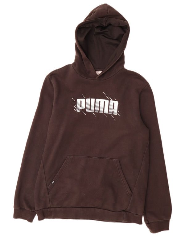 Puma drenge grafisk hættetrøje 15-16 år sort bomuld