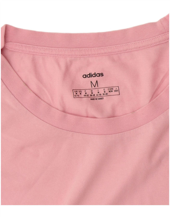 Adidas T-Shirt Top UK 12/14 Medium Pink