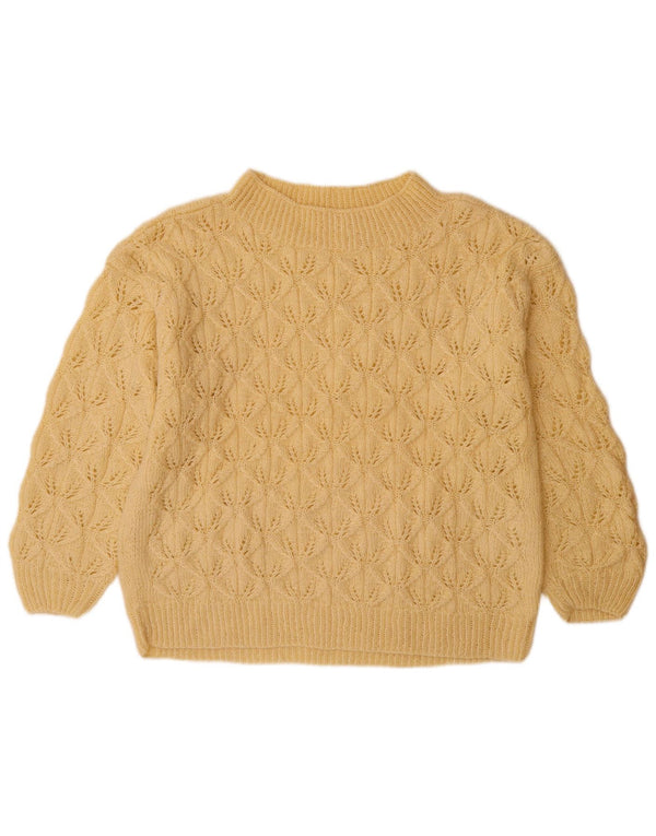 VINTAGE Dame Turtle Neck Jumper Sweater UK 14 Large Beige