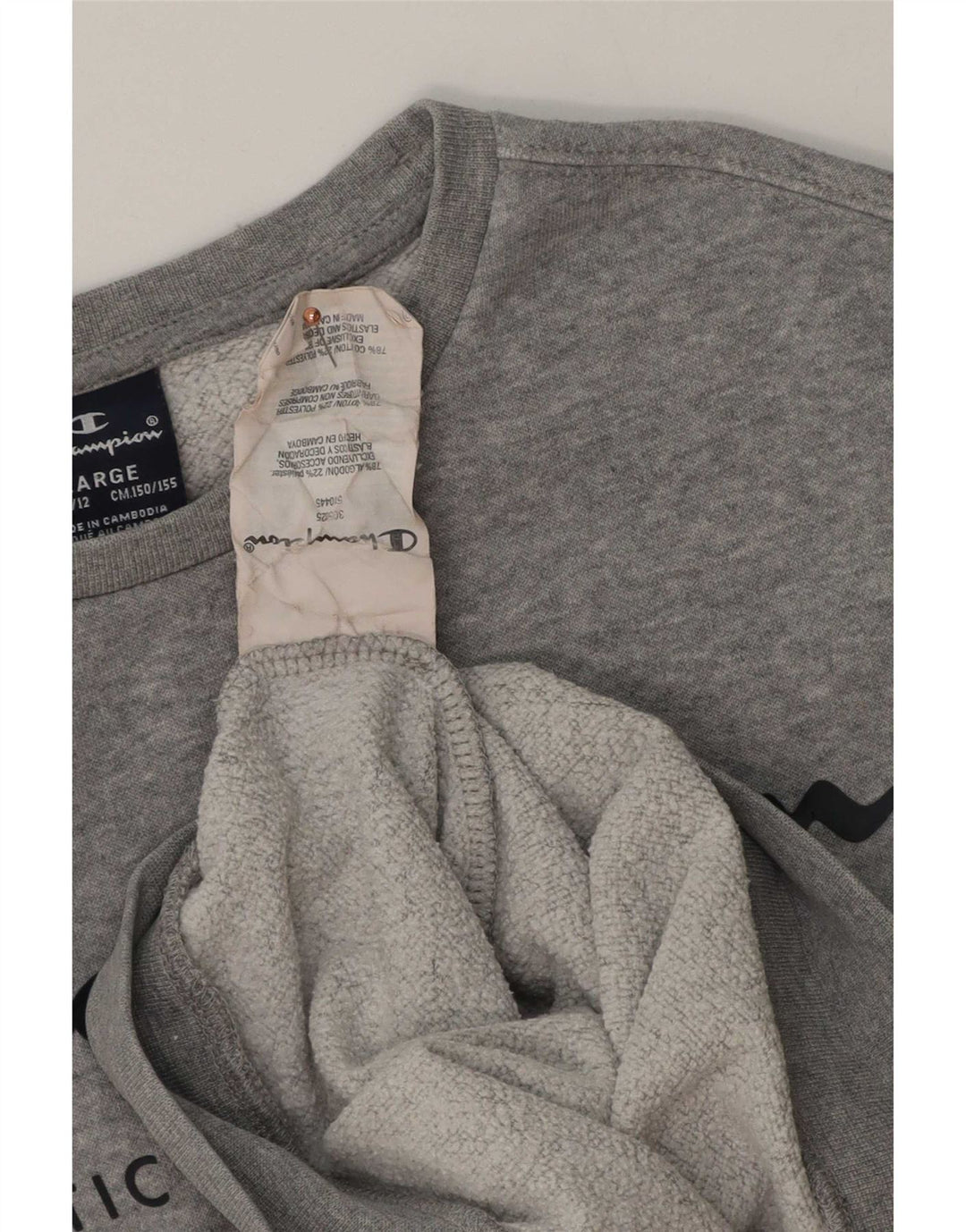Champion Drenge Grafisk Sweatshirt Jumper 11-12 år Stor Grå Flecked