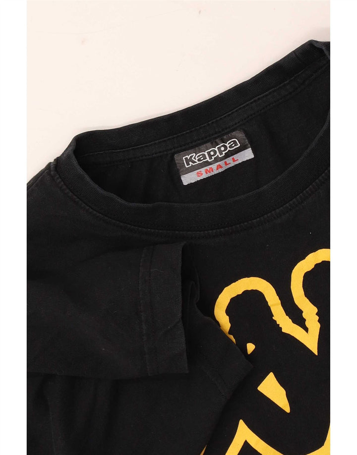 Kappa Herre Grafisk T-Shirt Top Lille Sort
