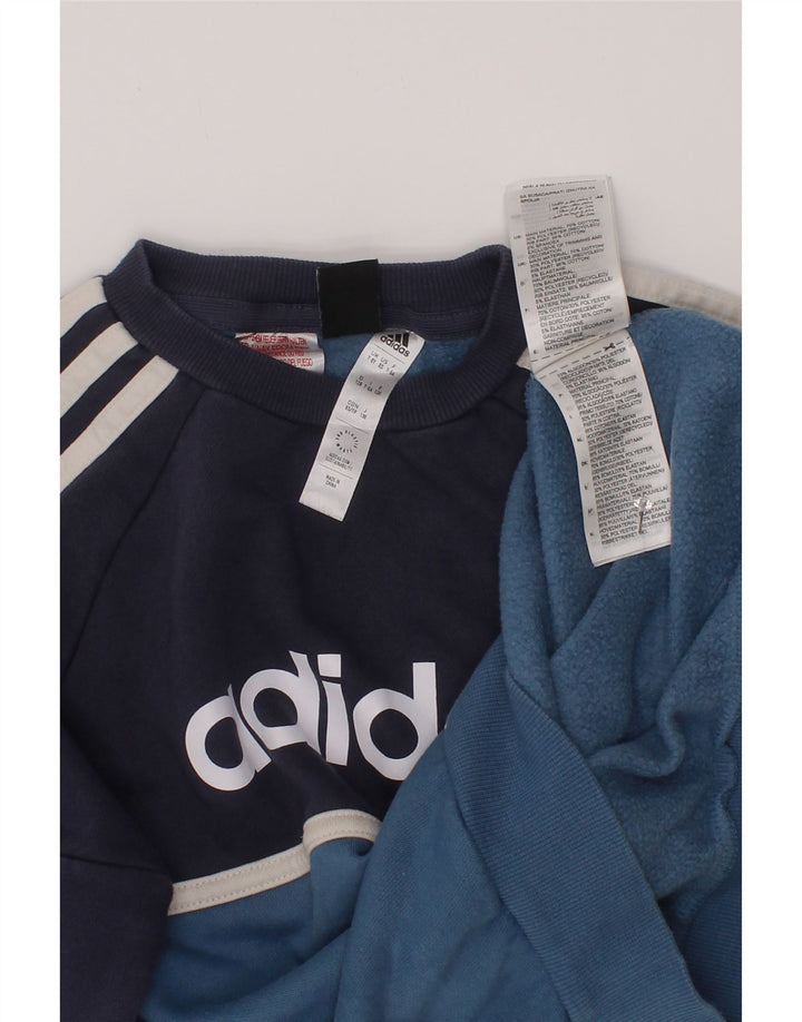 Adidas Graphic Sweatshirt Jumper 7-8 år Navy Blue Colourblock