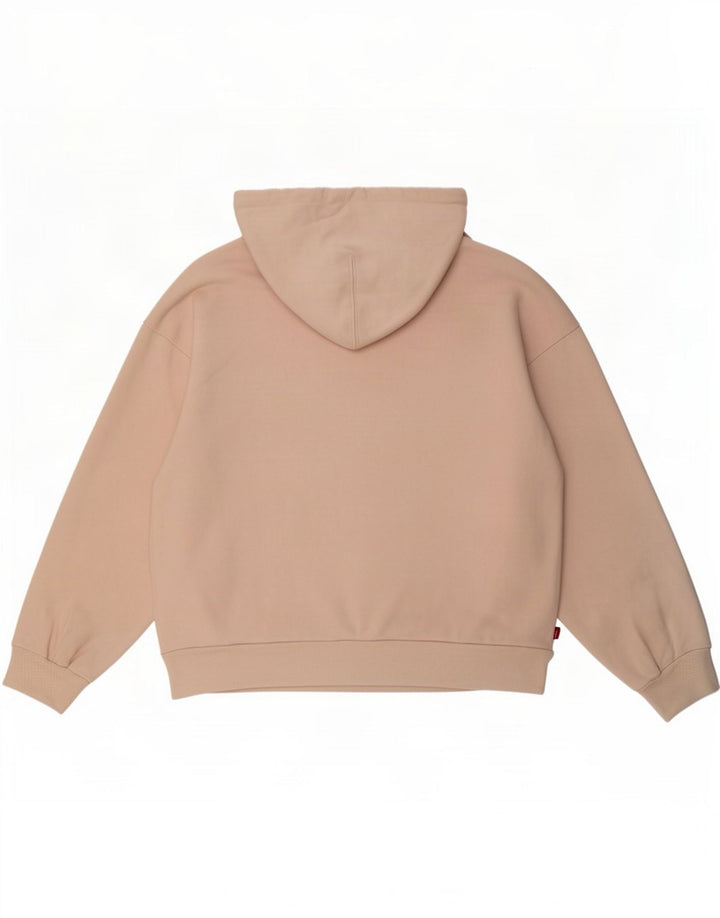 Levi's Dame Oversized Hoodie Jumper UK 10 Small Pink Bomuld