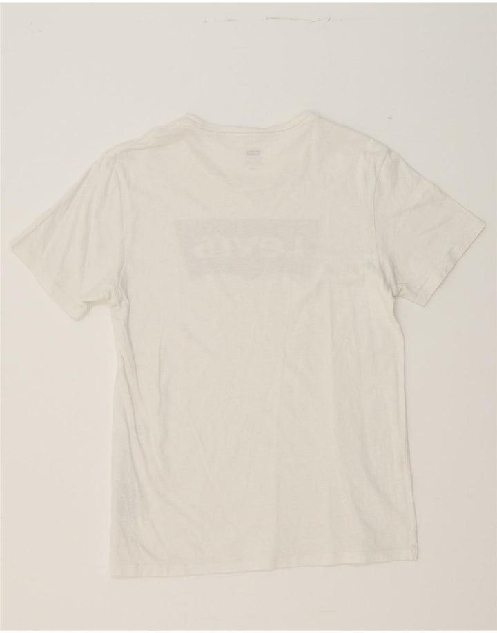 LEVI'S Mens Graphic T-Shirt Top Small White Cotton Vintage Levi's and Second-Hand Levi's from Messina Hembry 