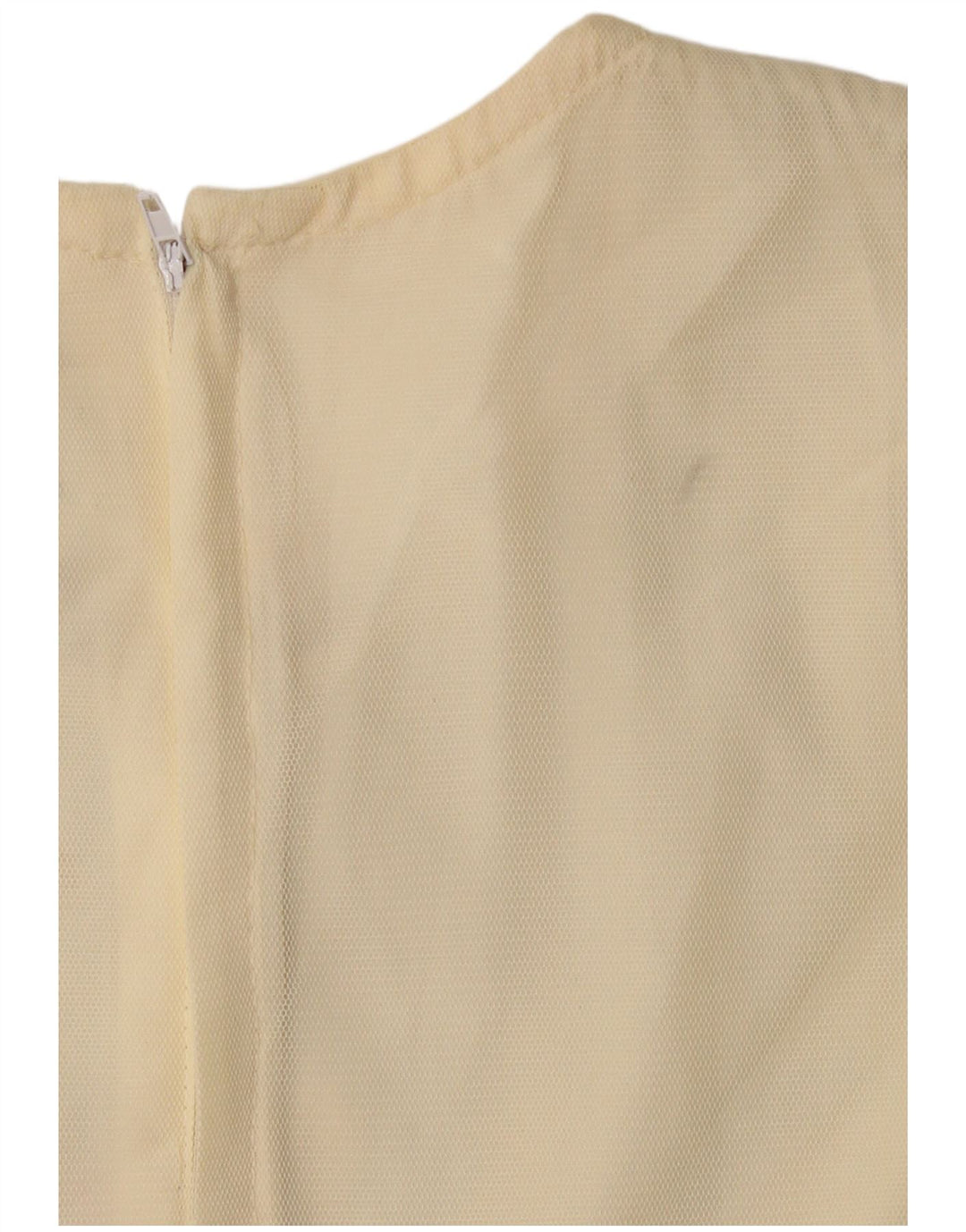 VINTAGE Langærmet A-line kjole til kvinder US 6 Medium Beige Floral