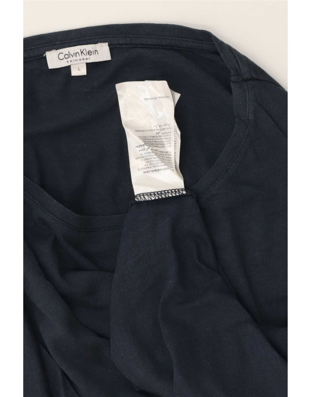 Calvin Klein Herre grafisk T-shirt Top Stor marineblå bomuld