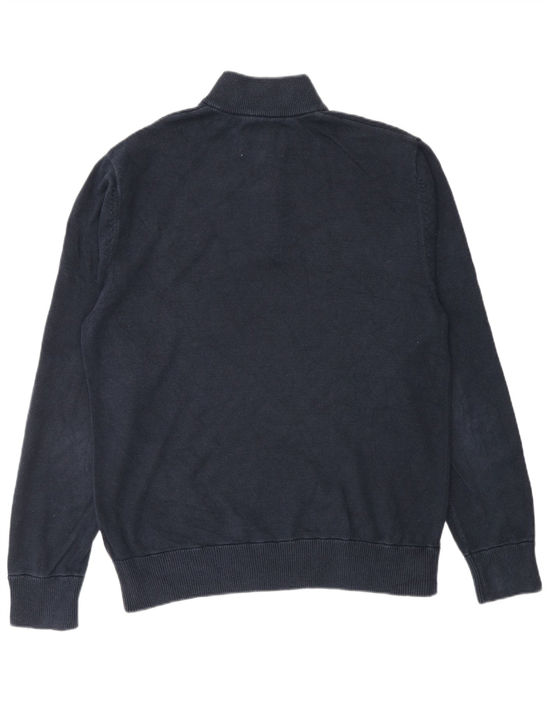 Jack Wills Herre Zip Neck Jumper Sweater Stor Marineblå Bomuld
