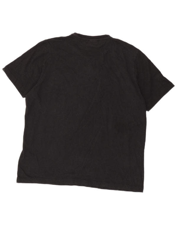 Ellesse Herre T-Shirt Top Stor Sort Bomuld