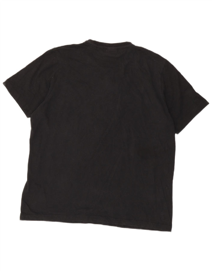 Ellesse Herre T-Shirt Top Stor Sort Bomuld