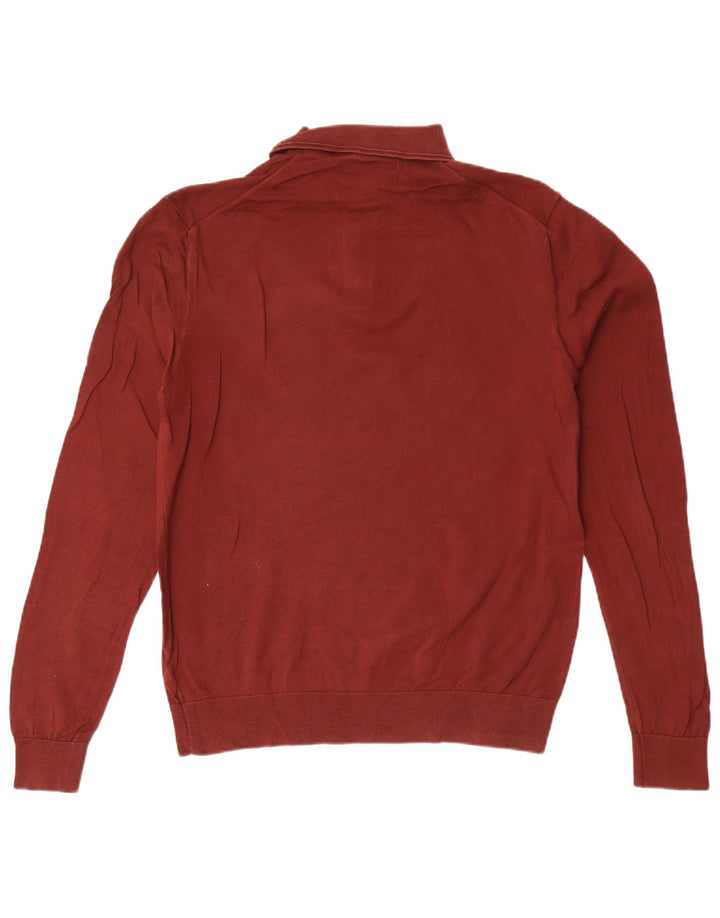 Marks & Spencer Herre Polo Neck sweater Medium Brun Bomuld