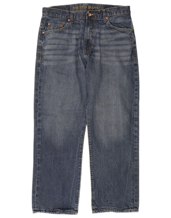 Nautica Straight Jeans til mænd W34 L30 blå bomuld