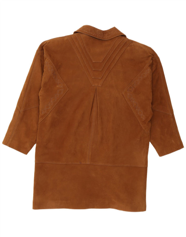 HEITORN ruskindsfrakke til kvinder EU 46 XL brunt læder