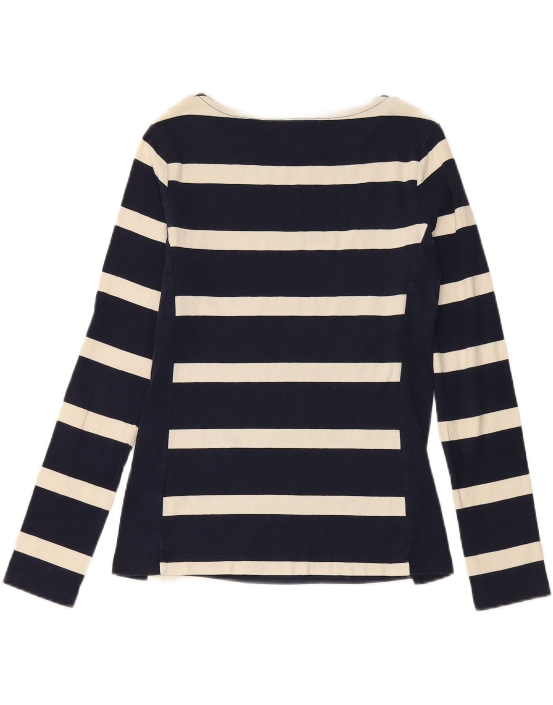 TOMMY HILFIGER Womens Top Long Sleeve UK 12 Medium Navy Blue Striped Vintage Tommy Hilfiger and Second-Hand Tommy Hilfiger from Messina Hembry 