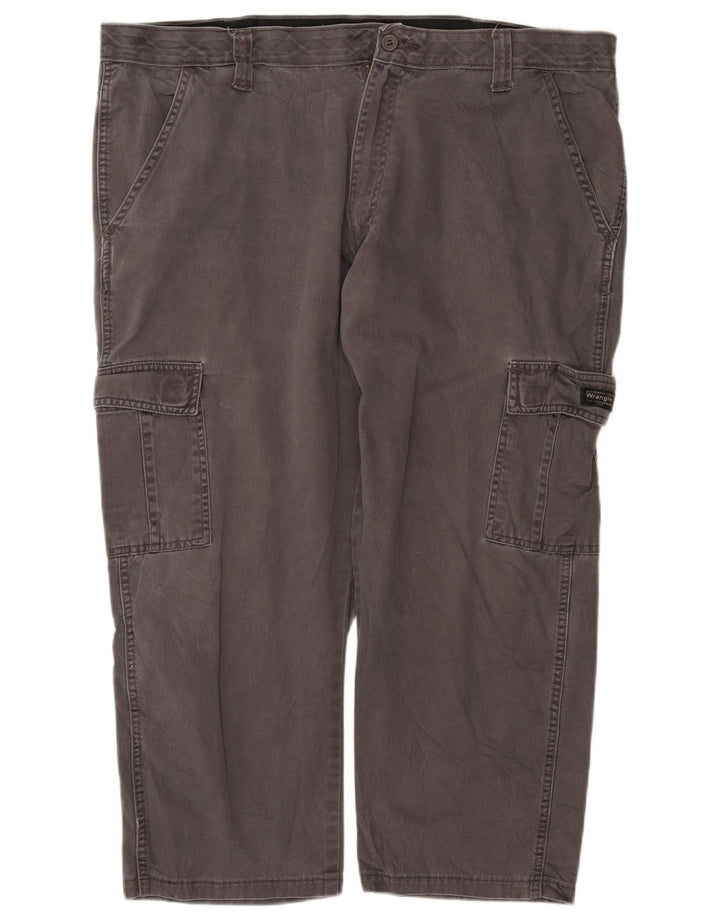 WRANGLER Straight Cargo Cropped bukser til mænd W40 L25 Grå bomuld