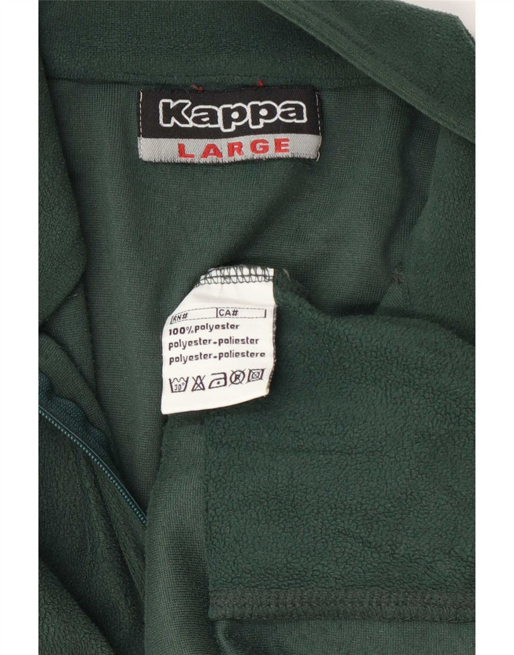 Kappa Herre Fleecejakke UK 40 Stor Grøn Polyester