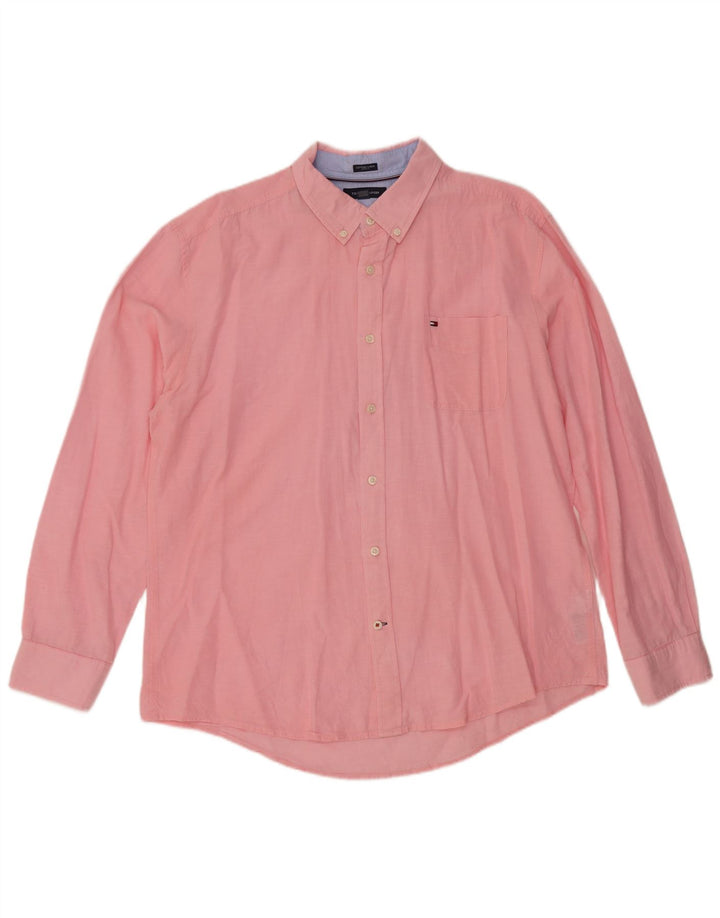 TOMMY HILFIGER Herreskjorte XL Pink Bomuld