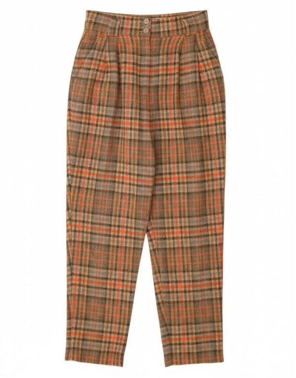 Vintage kvinders højtaljede Chinobukser IT 42 Medium W26 L26 Flerfarvet