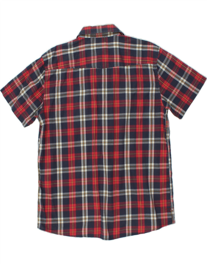 JACK & JONES Mens Short Sleeve Shirt 2XL Red Check Cotton Vintage Jack & Jones and Second-Hand Jack & Jones from Messina Hembry 