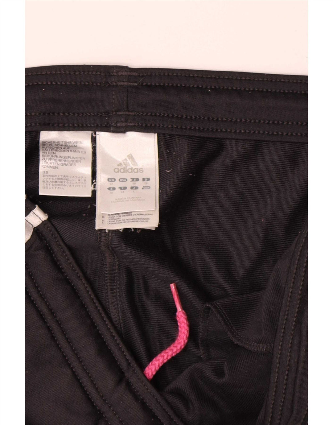 Adidas Træningsdragtsbukser til kvinder UK 12 Medium Sort Polyester