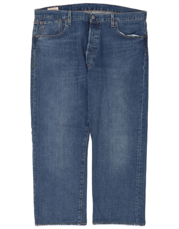 Levi's Herre 501 Cropped Straight Jeans W38 L25 Blå Bomuld