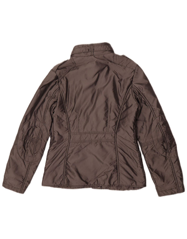 Sergio Tacchini Dame Military Jacket UK 8 Small Grå Nylon