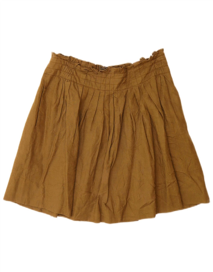 J. Crew Womens Flared Skirt US 2 XS W26 Khaki Linen