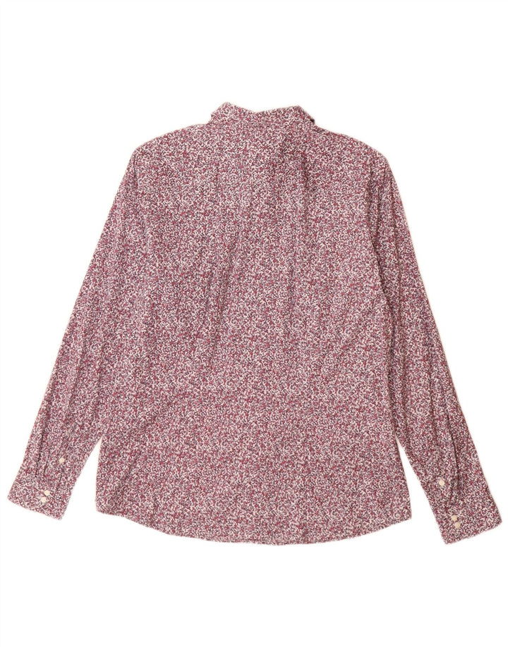 Eddie Bauer Dame Stretch Shirt UK 14 Stor Flerfarvet Blomster Bomuld