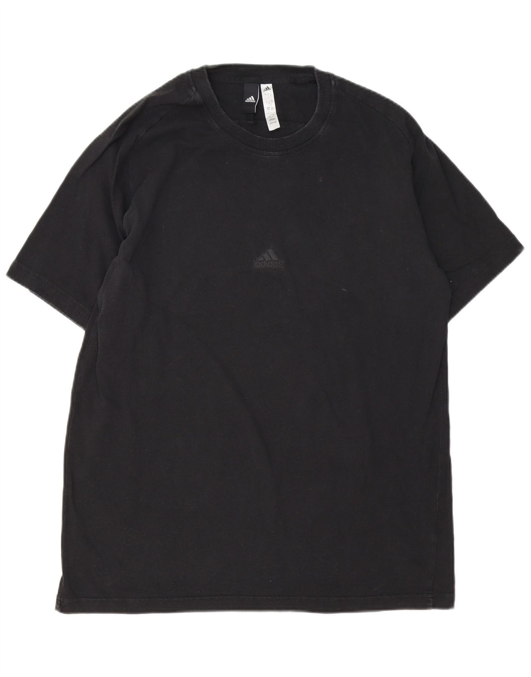 ADIDAS Herre T-Shirt Top Stor Sort Bomuld