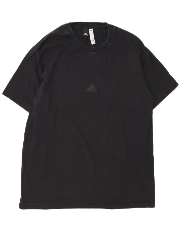 ADIDAS Herre T-Shirt Top Stor Sort Bomuld