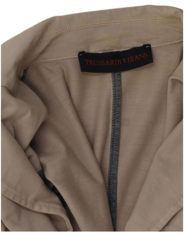 TRUSSARDI JEANS Dame 2-knaps blazerjakke UK 12 Medium Beige
