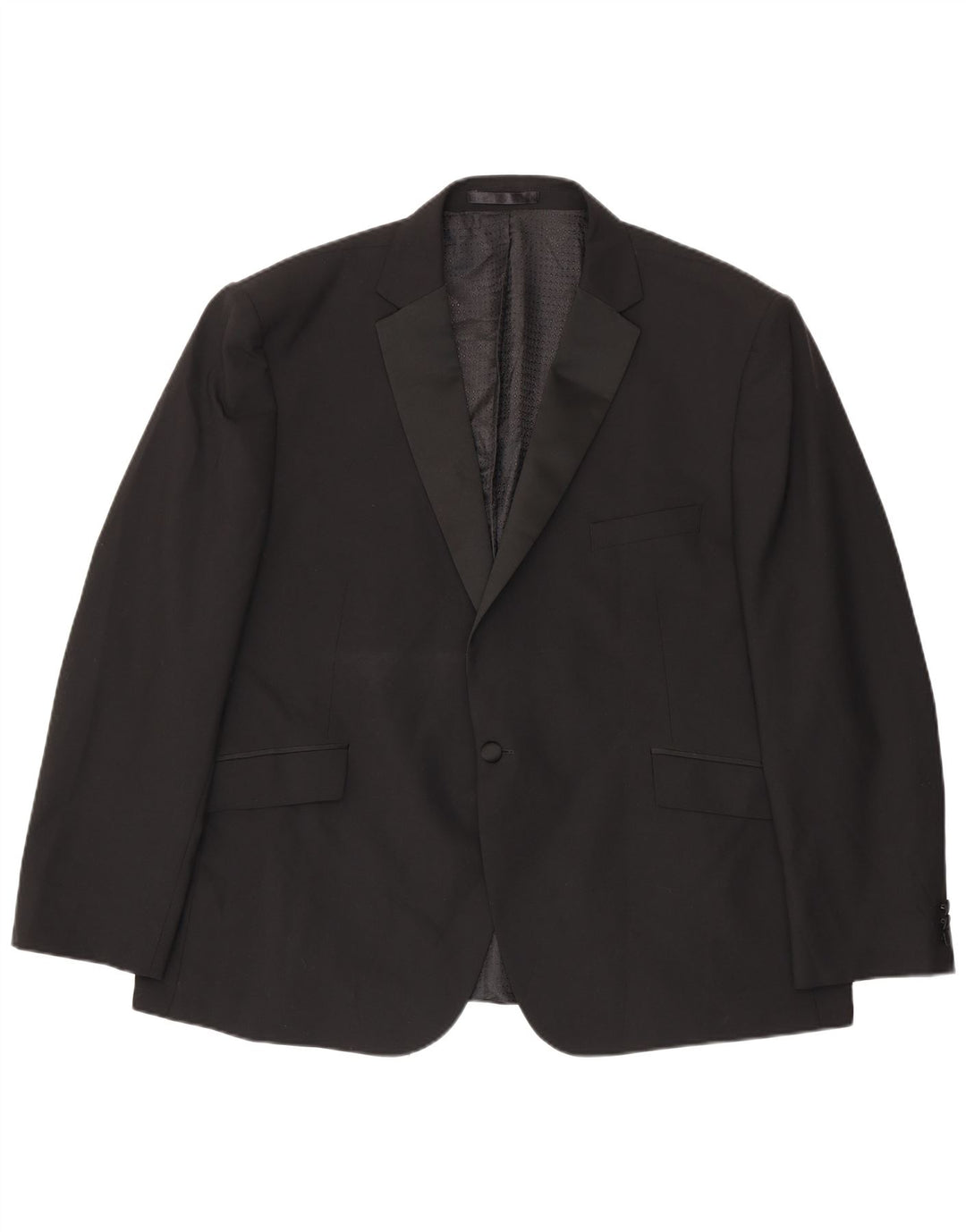 Pierre Cardin Herre 1 Knap Blazer Jakke UK 52 6XL Sort Polyester