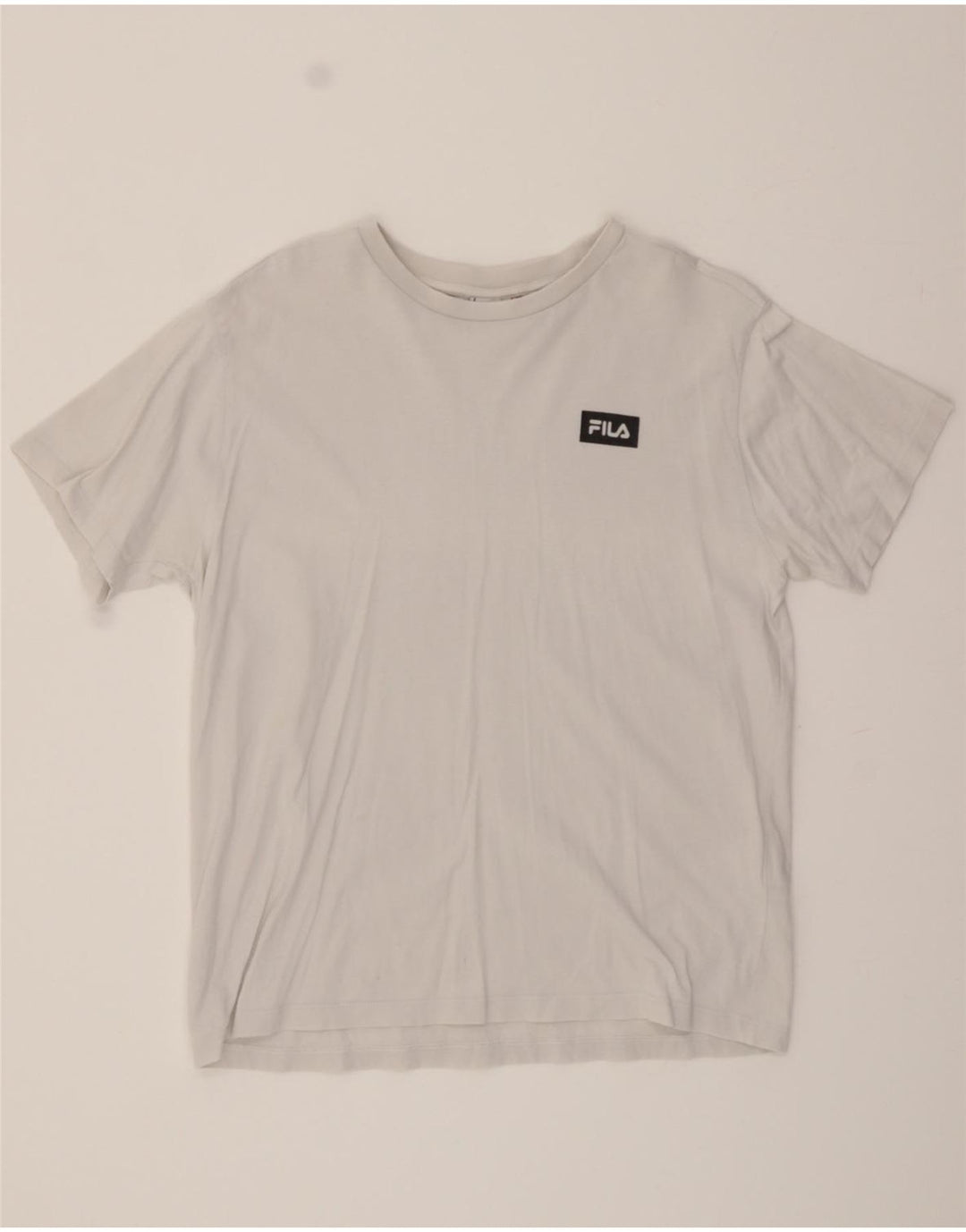 FILA Womens T-Shirt Top UK 16 Large Grey Cotton Vintage Fila and Second-Hand Fila from Messina Hembry 