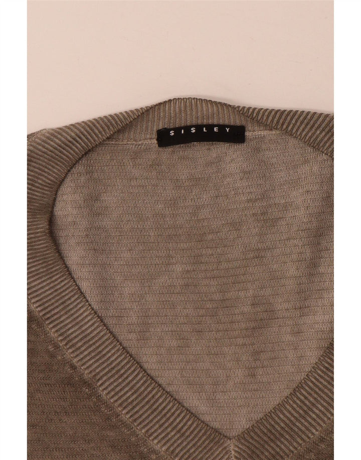 Sisley Herre V-hals sweater Stor Brun