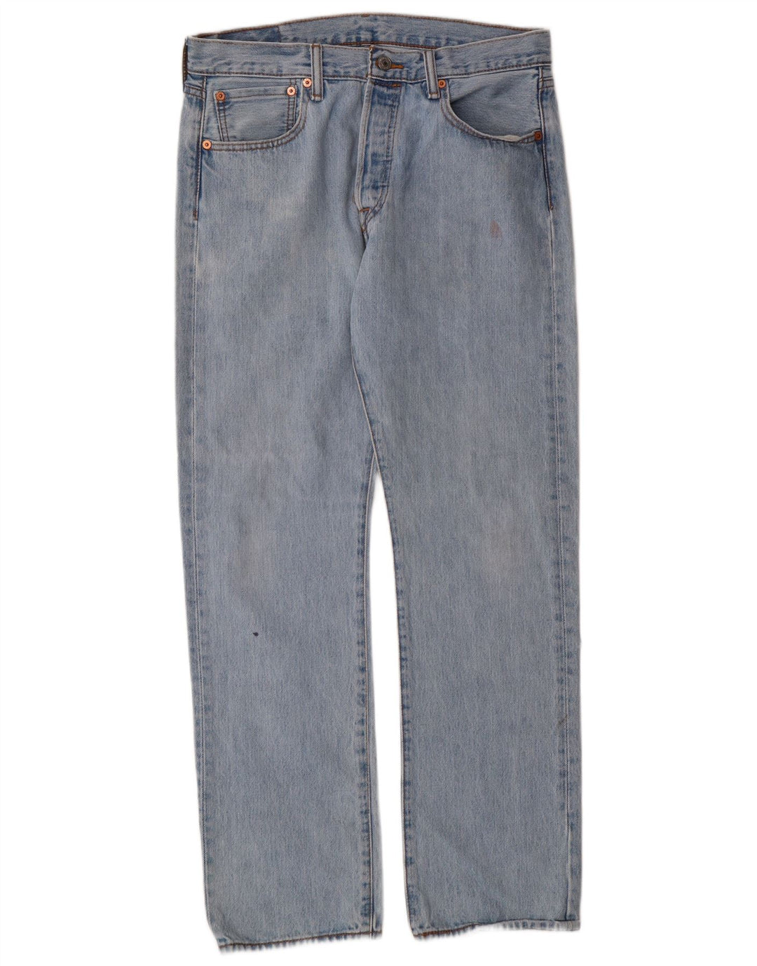 Levi's Herre 501 lige jeans W33 L32 blå bomuld
