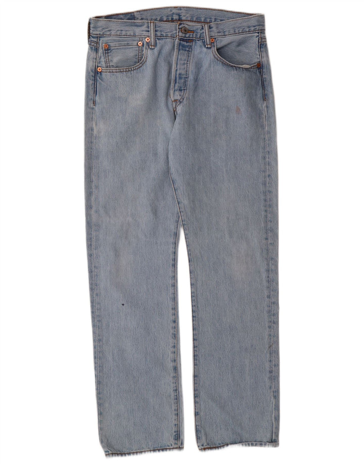 Levi's Herre 501 lige jeans W33 L32 blå bomuld