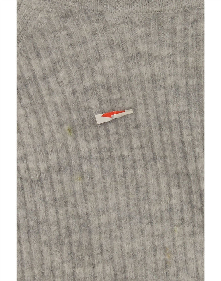 Marks & Spencer Dame Rullehals Sweater UK 14 Medium Grå Akryl